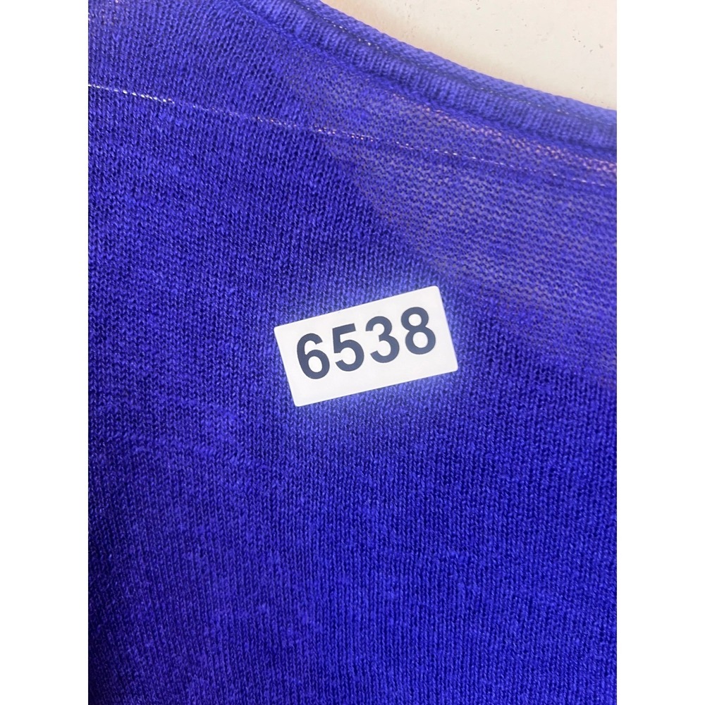 Eileen Fisher Womens Sweater 100% Organic Linen Blue Size L - Picture 7 of 7